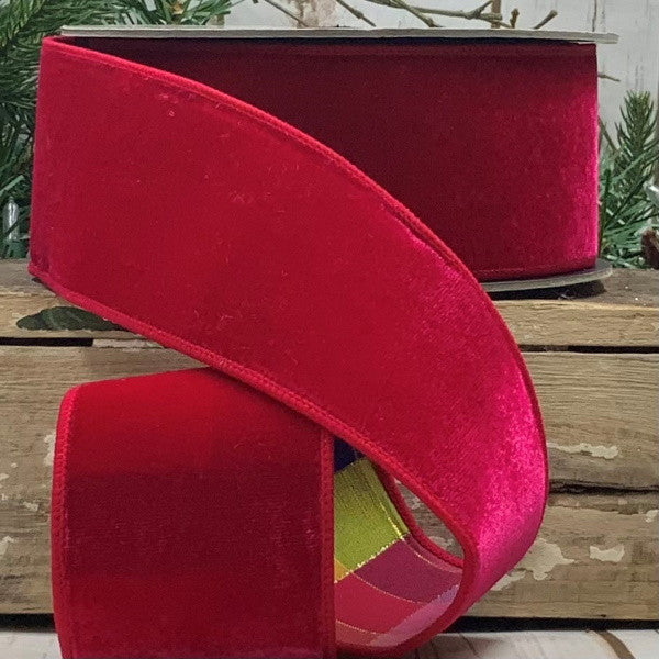 Colorful Velvet Ribbon-Pink