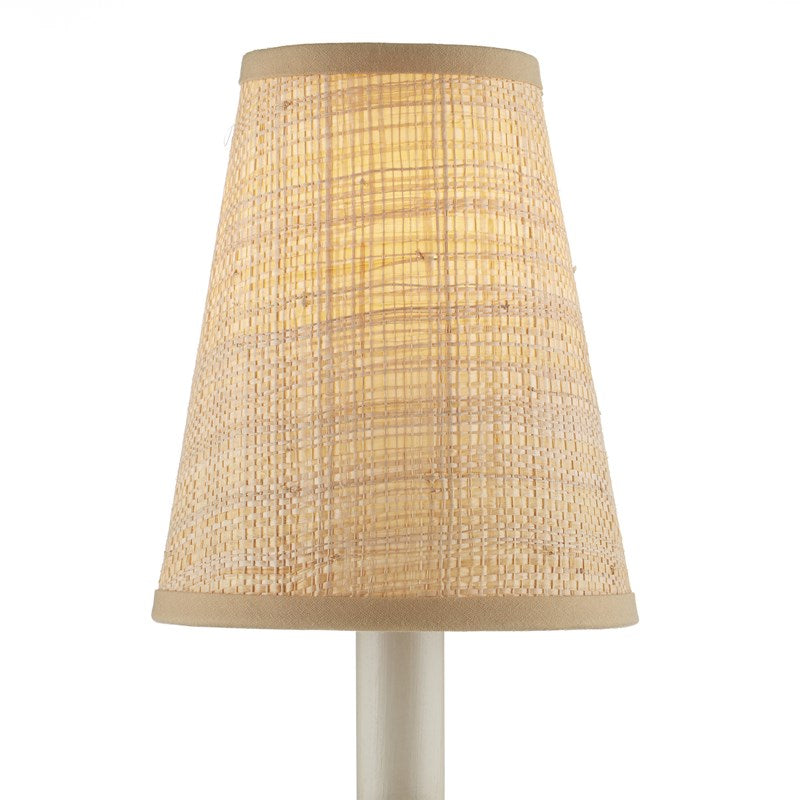 Natural Grasscloth Chandelier Shade