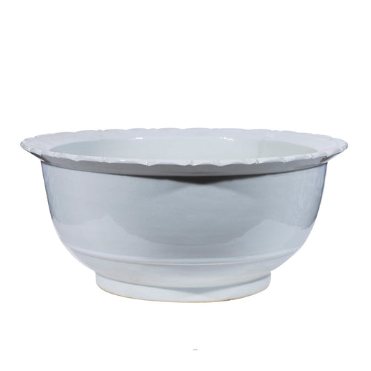 Busan White Scallop Bowl