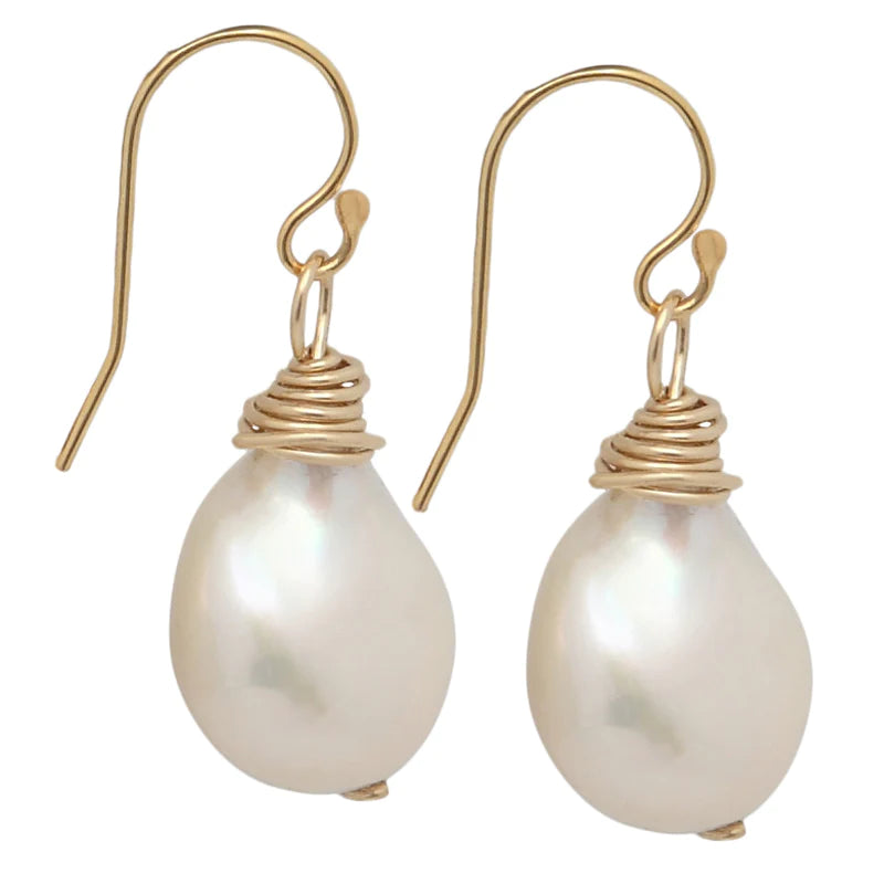 Wire Pearl Earrings