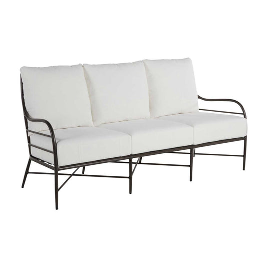 Carmel Aluminum Outdoor Sofa-Slate Grey with cushion