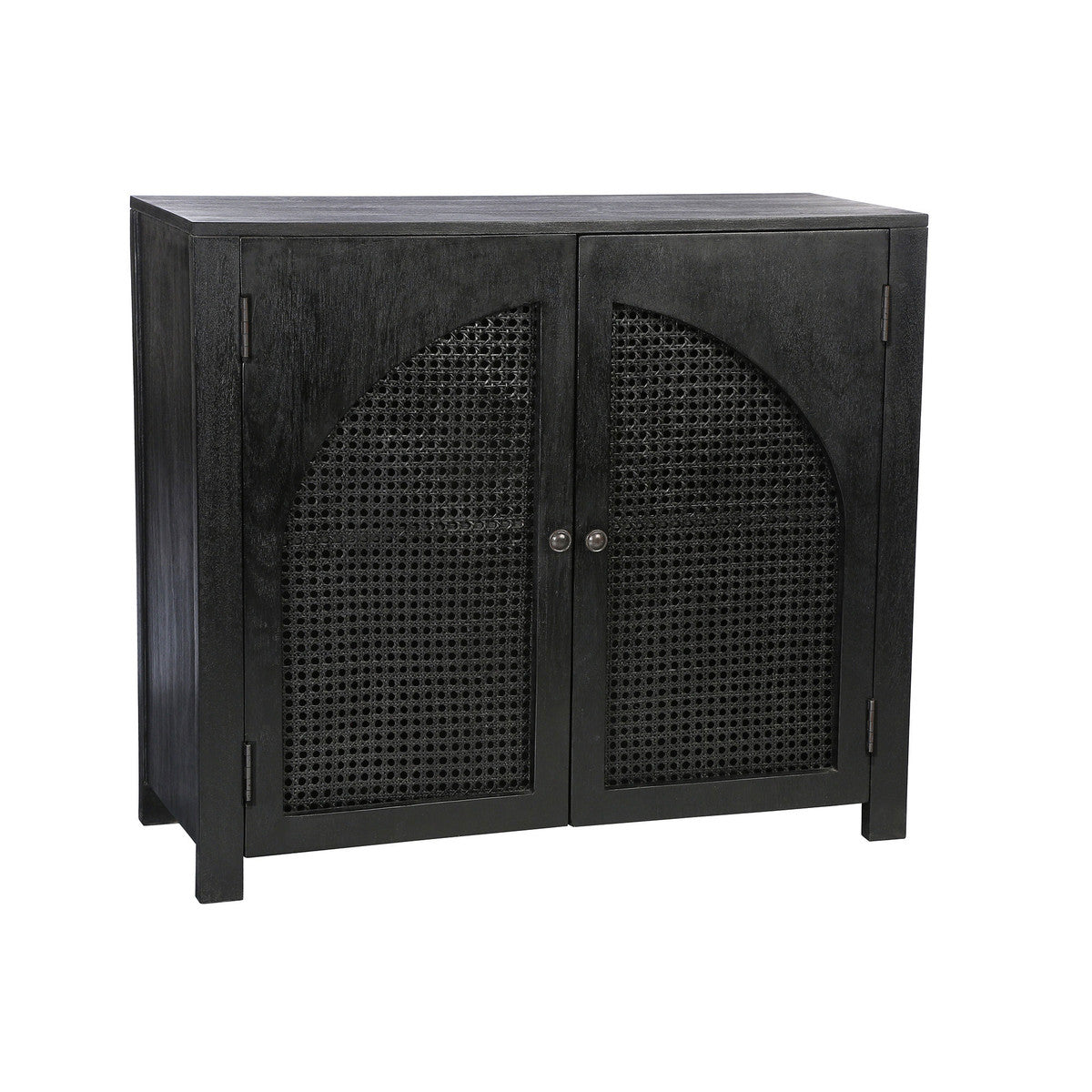 40" Arched Front Cabinet, Matte Black
