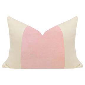 Pink 14x20 Velvet Panel Lumbar Pillow
