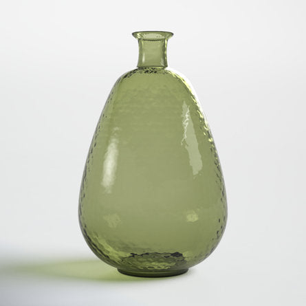 Aster Hammered Green Vase
