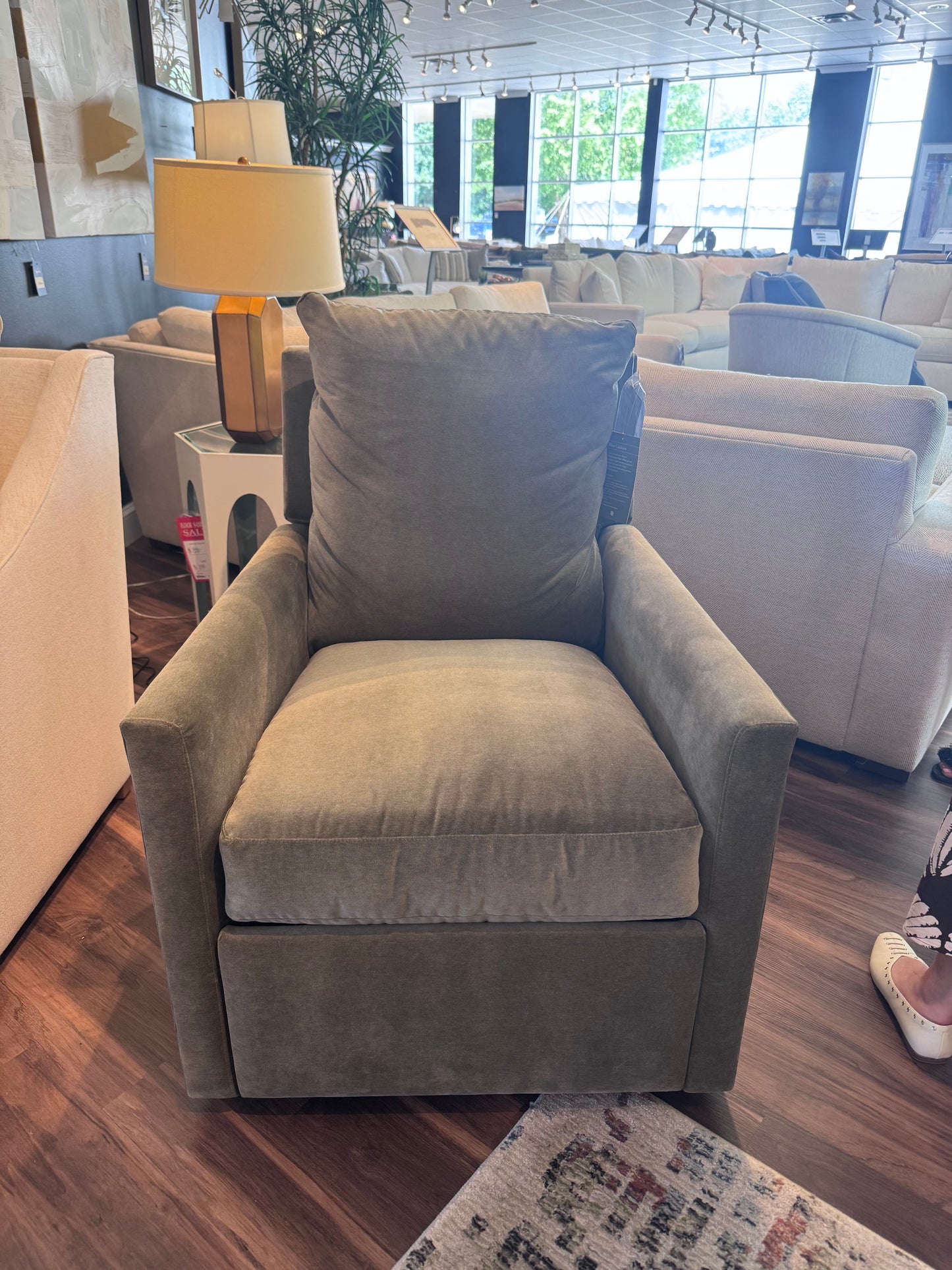 Green swivel Recliner