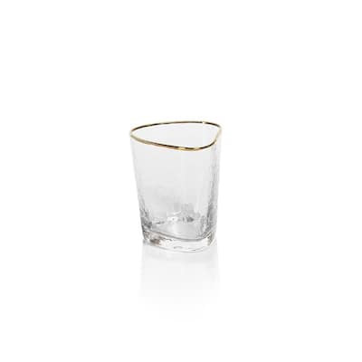 Aperitivo Triangular DOF Glass Gold Rim