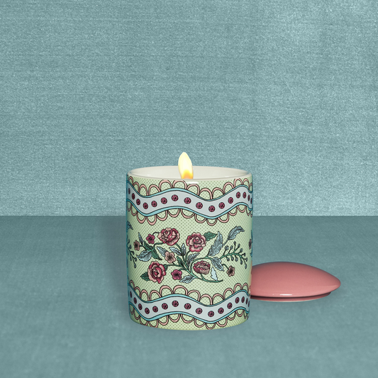 La Roseraie Large Ceramic Jar Candle
