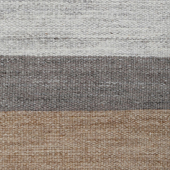 Manford- Grey/ Sand/ Light Grey- Wool/Visconse Rug