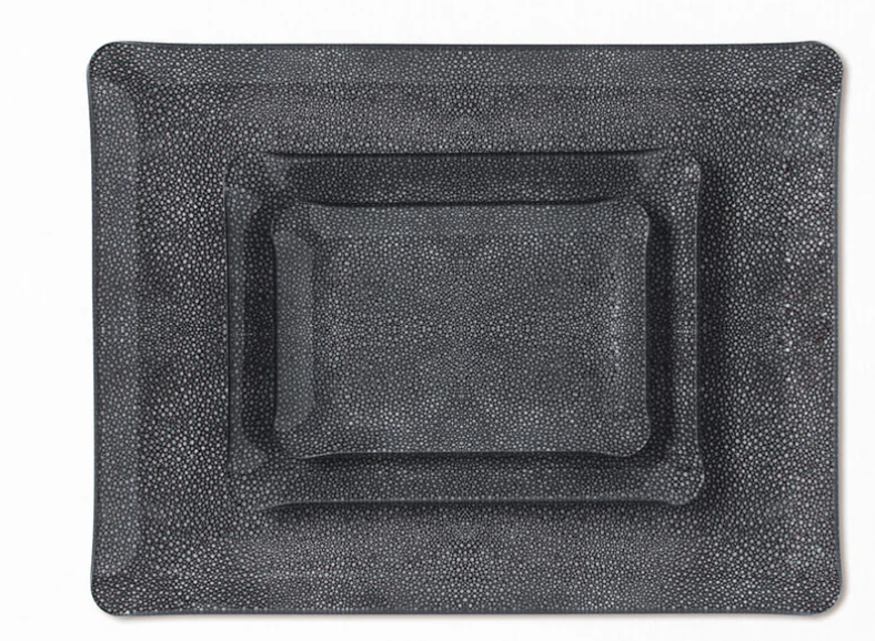 Shagreen Tray Jewelry Anthracite