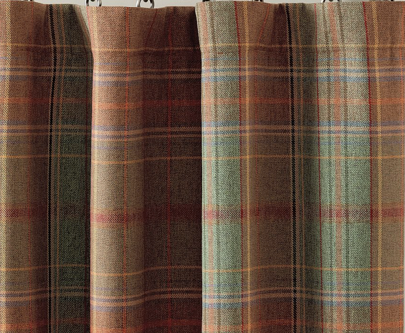 Woodrow Plaid Curtain - Set of 2