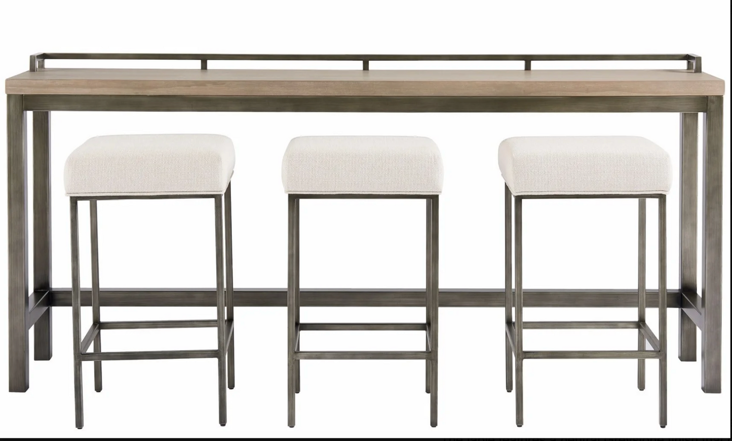 Console with 3 stools