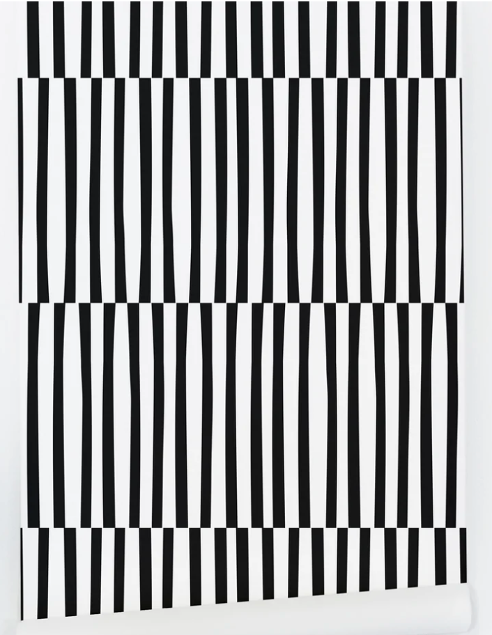 black and white lines- half bath