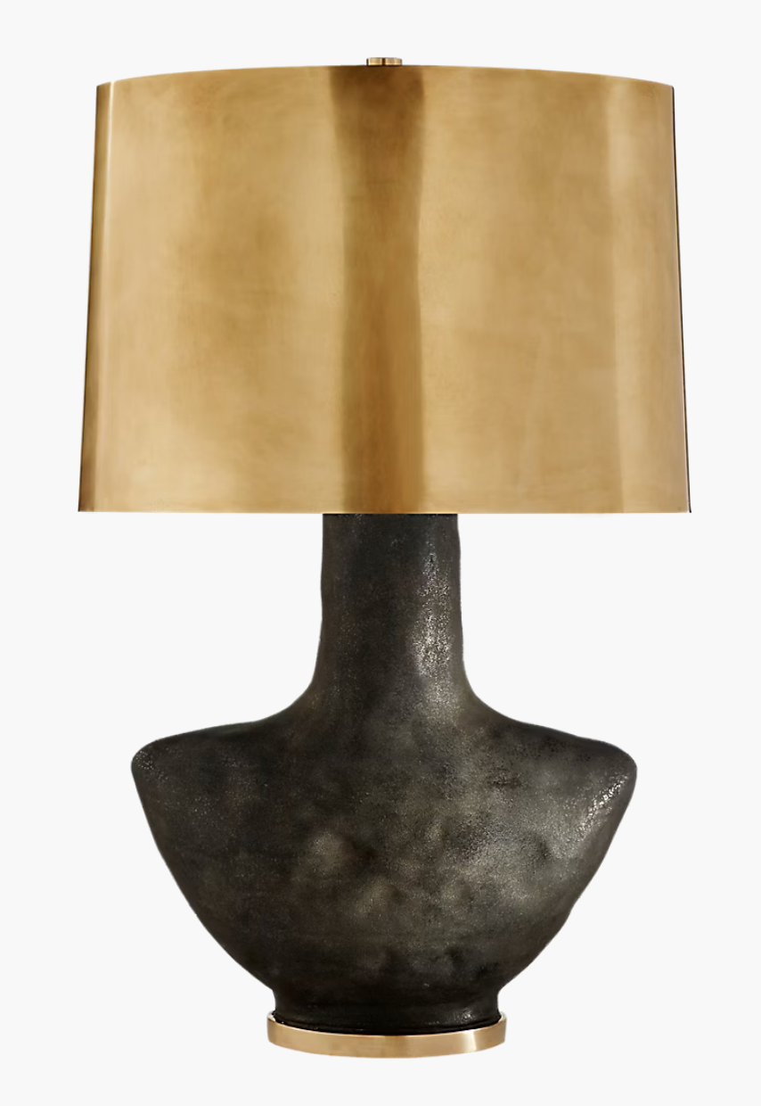Arroyo table lamp with gold shade