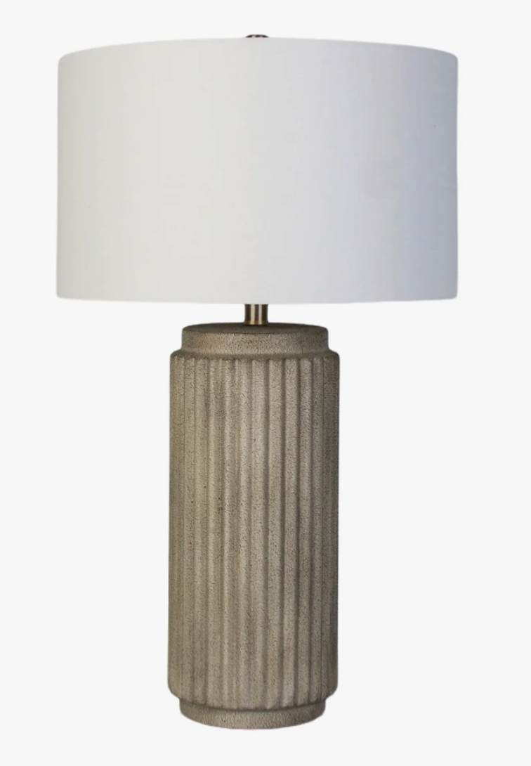 Ribbed ceramic lamp