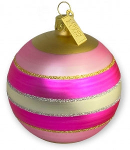 Horizontal Stripes-Large Soft Pink & Fuchsia