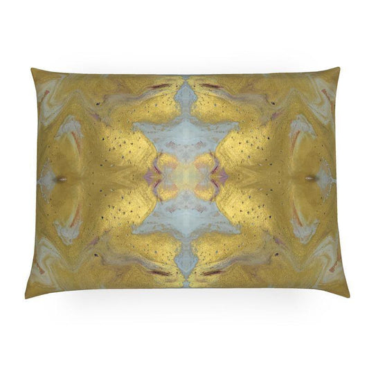 Gilt Gold and Merlot Luxury Decorative Throw Pillow 16" x 22"