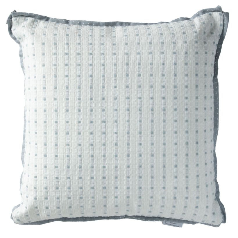 Basket Stitch Outdoor Chambray 24x24 Pillow