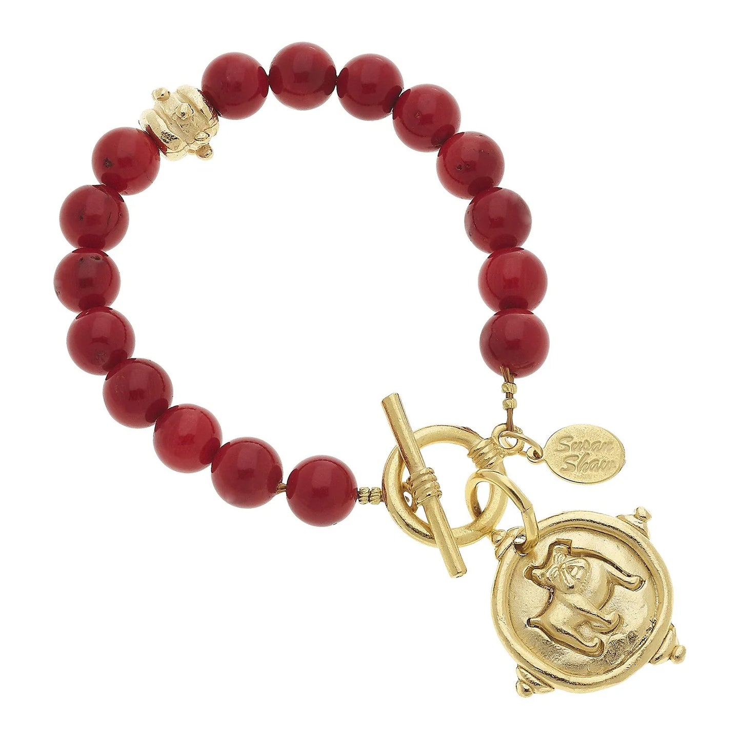 Bulldog Red Bracelet