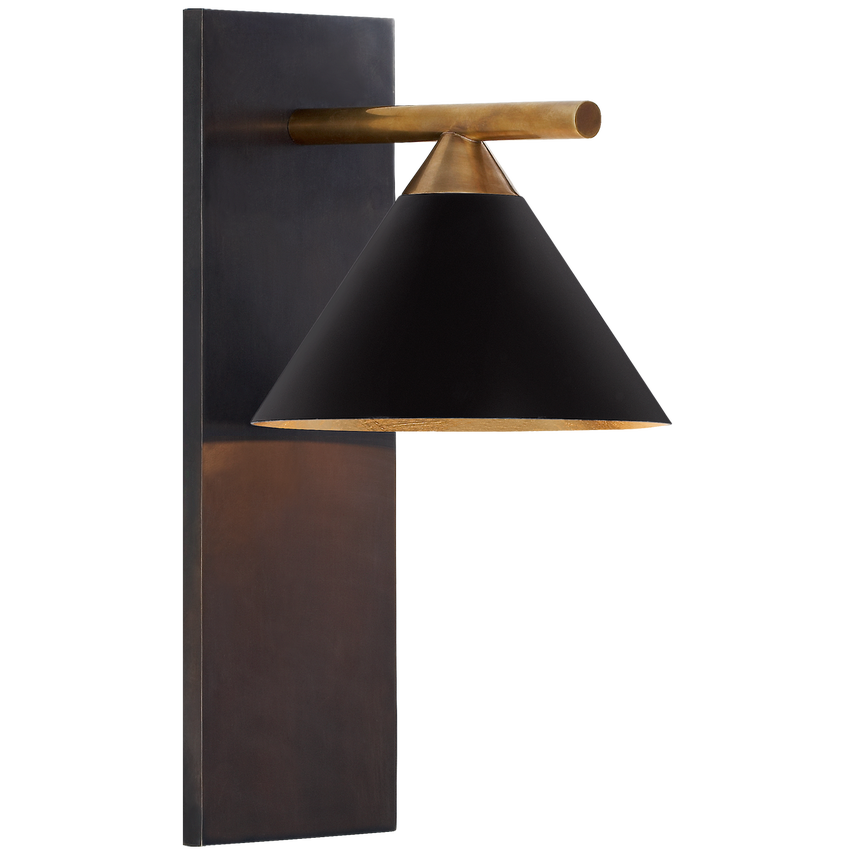 Cleo Sconce Brass/Black Shade