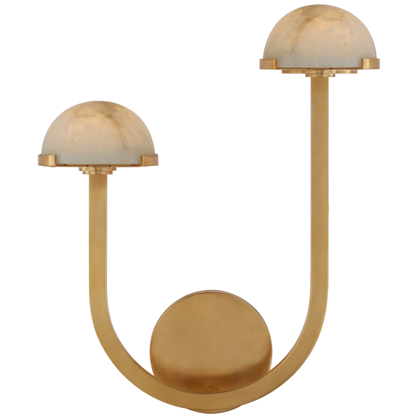 Pedra Asymmetrical Left Sconce Brass/Alabaster