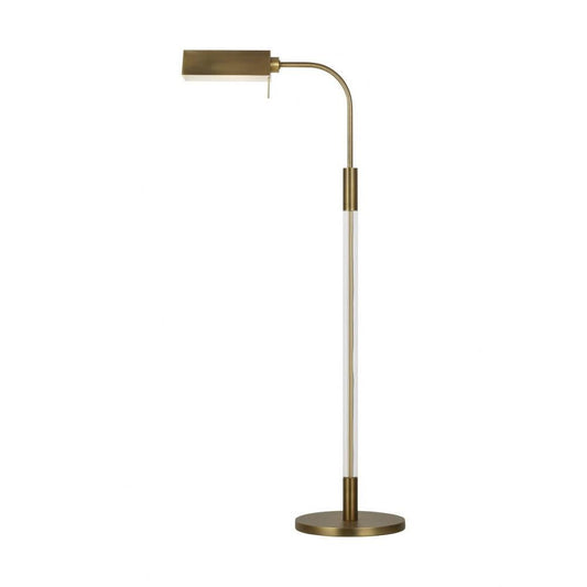 Robert Task Floor Lamp-gold with acrylic