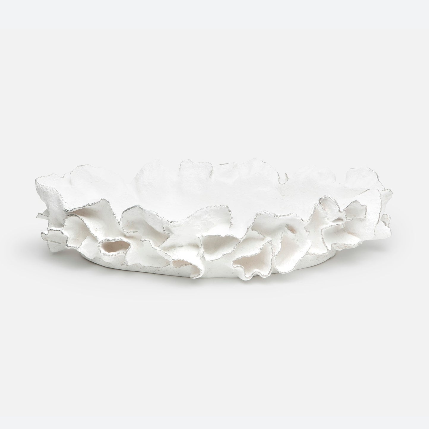 Coco Tray Large White/Silver
