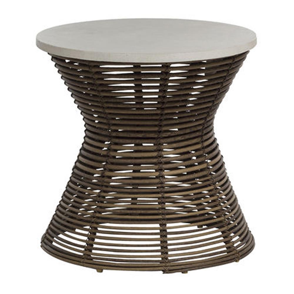 Harris Outdoor End Table Raffia/Dove Grey