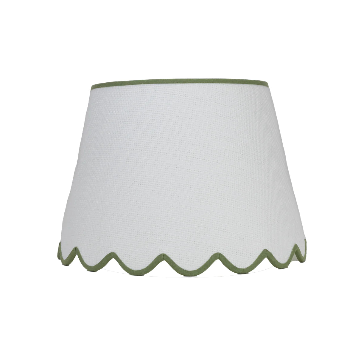 Scalloped Shade w/ Green Band