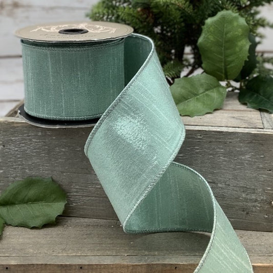 Metallic Dupion Ribbon-Teal