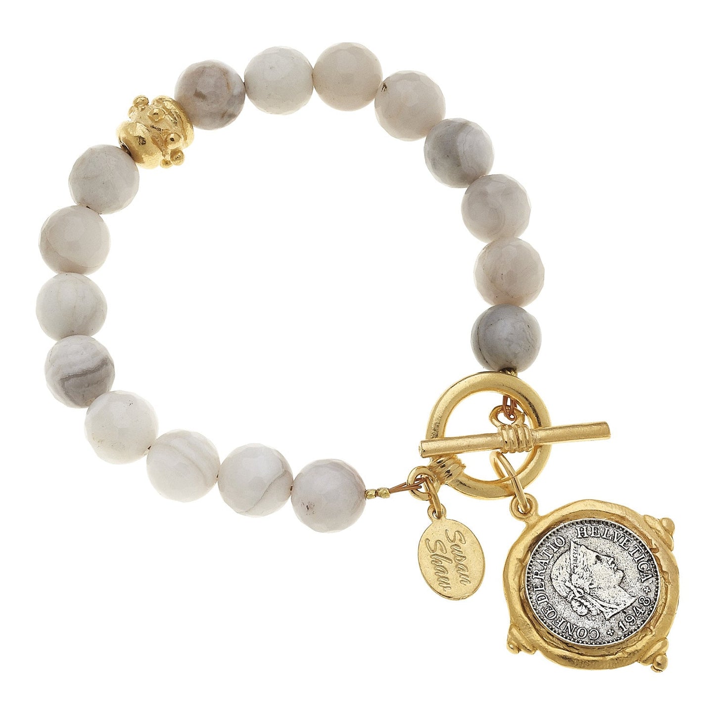 Handcast Gold & Silver Coin Bracelet