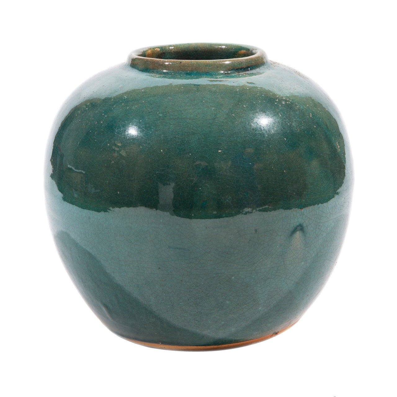 Vintage Green Round Jar