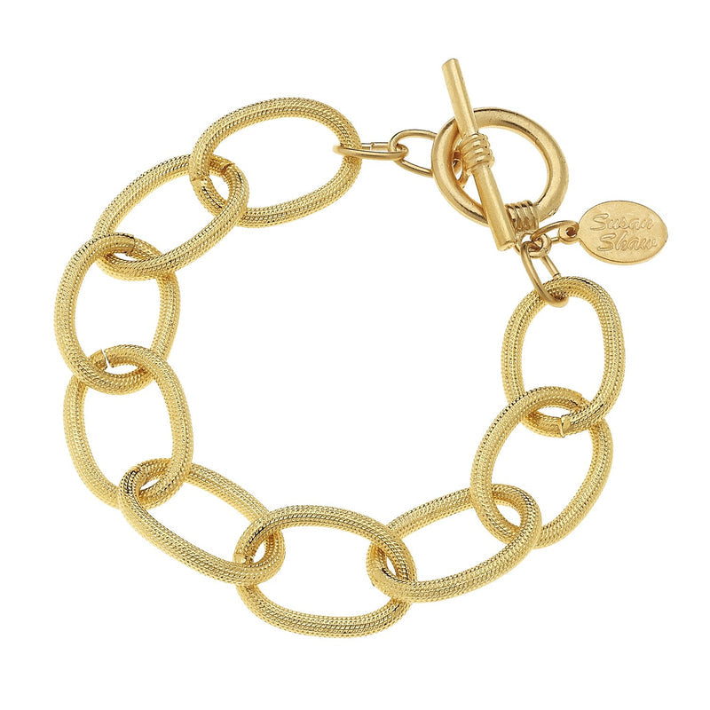 Gold Double Loop Chain Bracelet