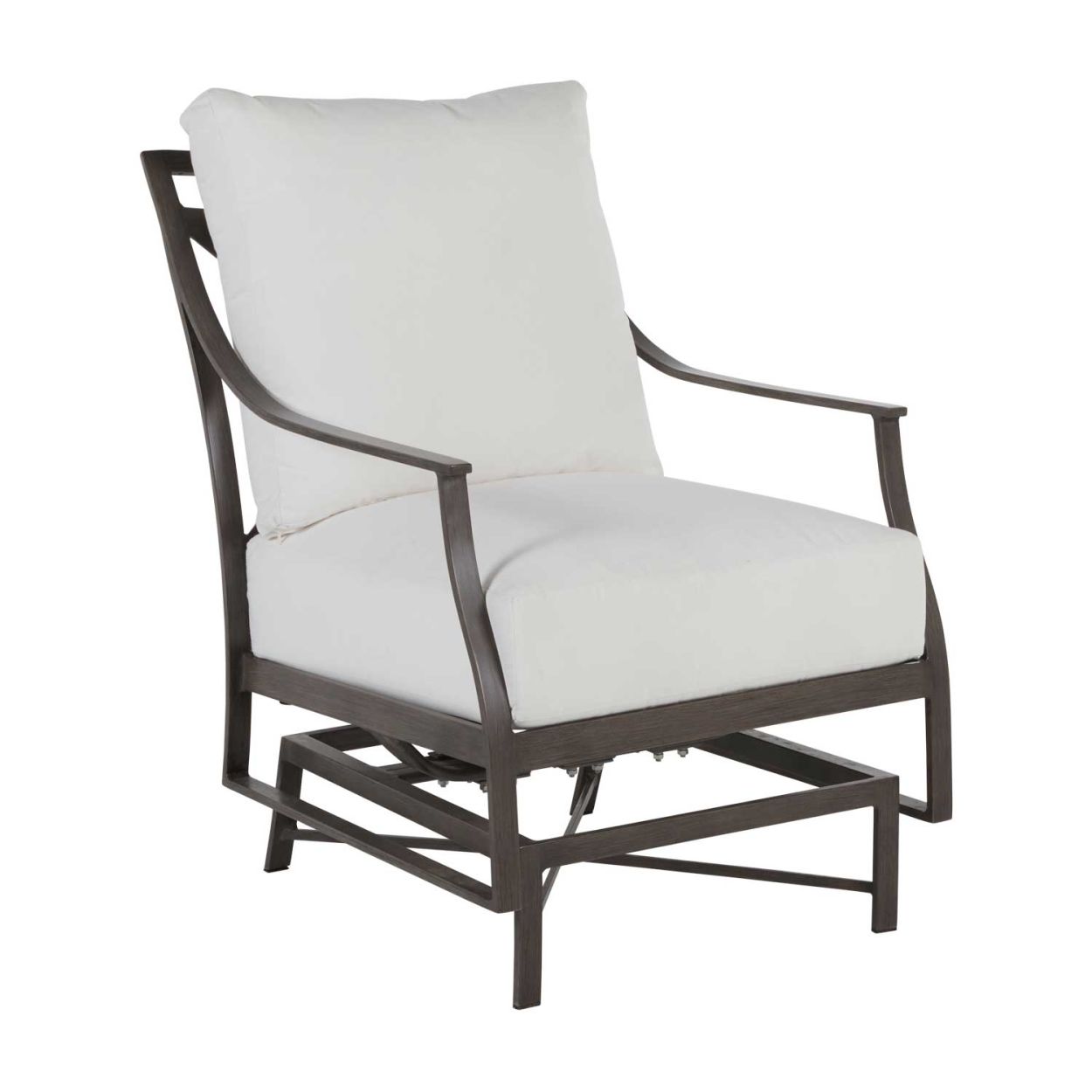 Monaco Aluminum Spring Outdoor Lounge- Slate Grey with cushion