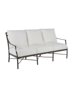 Monaco Aluminum Outdoor Sofa-Slate Grey with Cushion