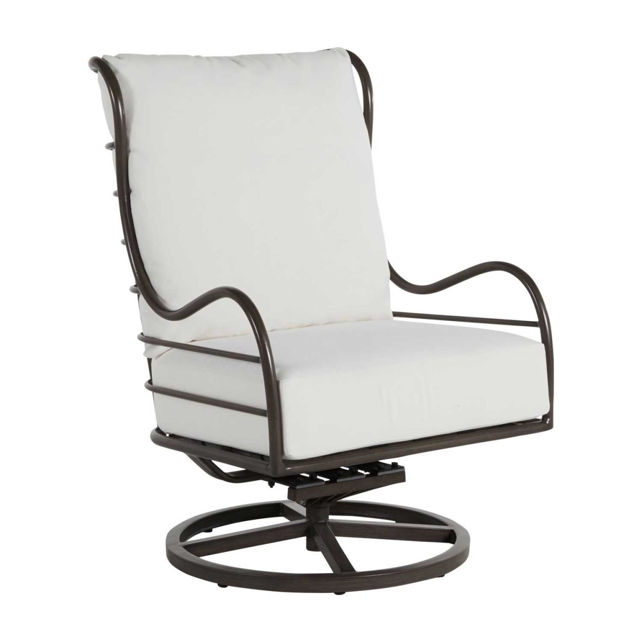 Carmel Outdoor Rocker Aluminum Slate Grey with cushion