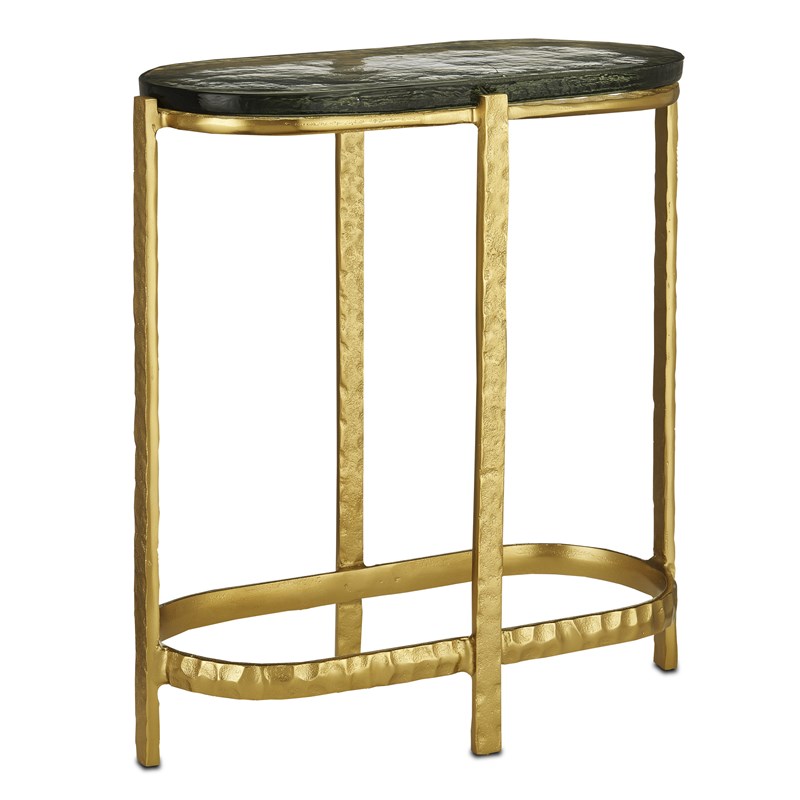 Acea Gold Oval Side Table