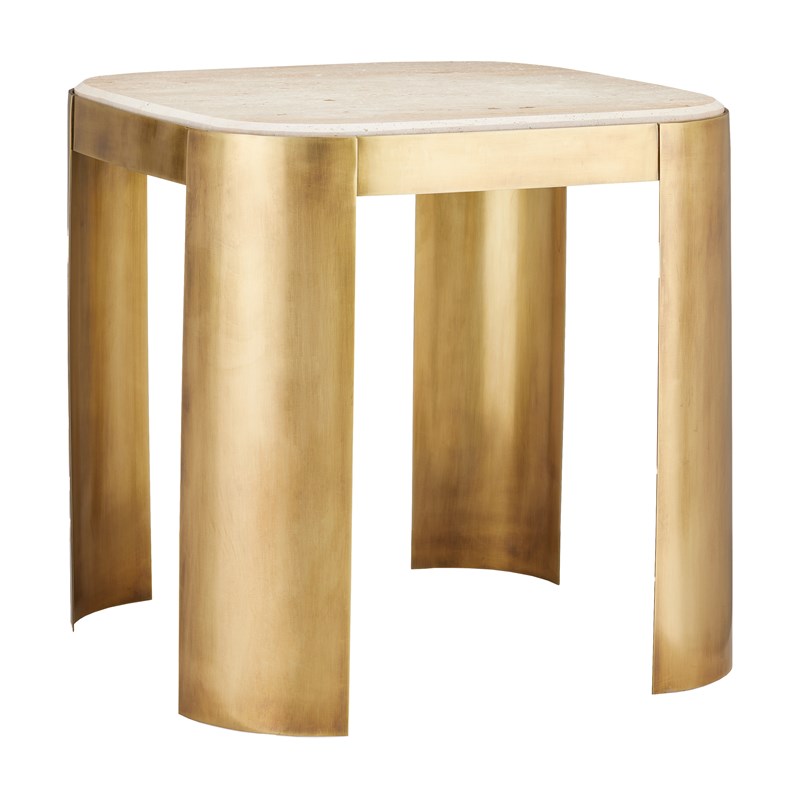 Travertine Accent Table