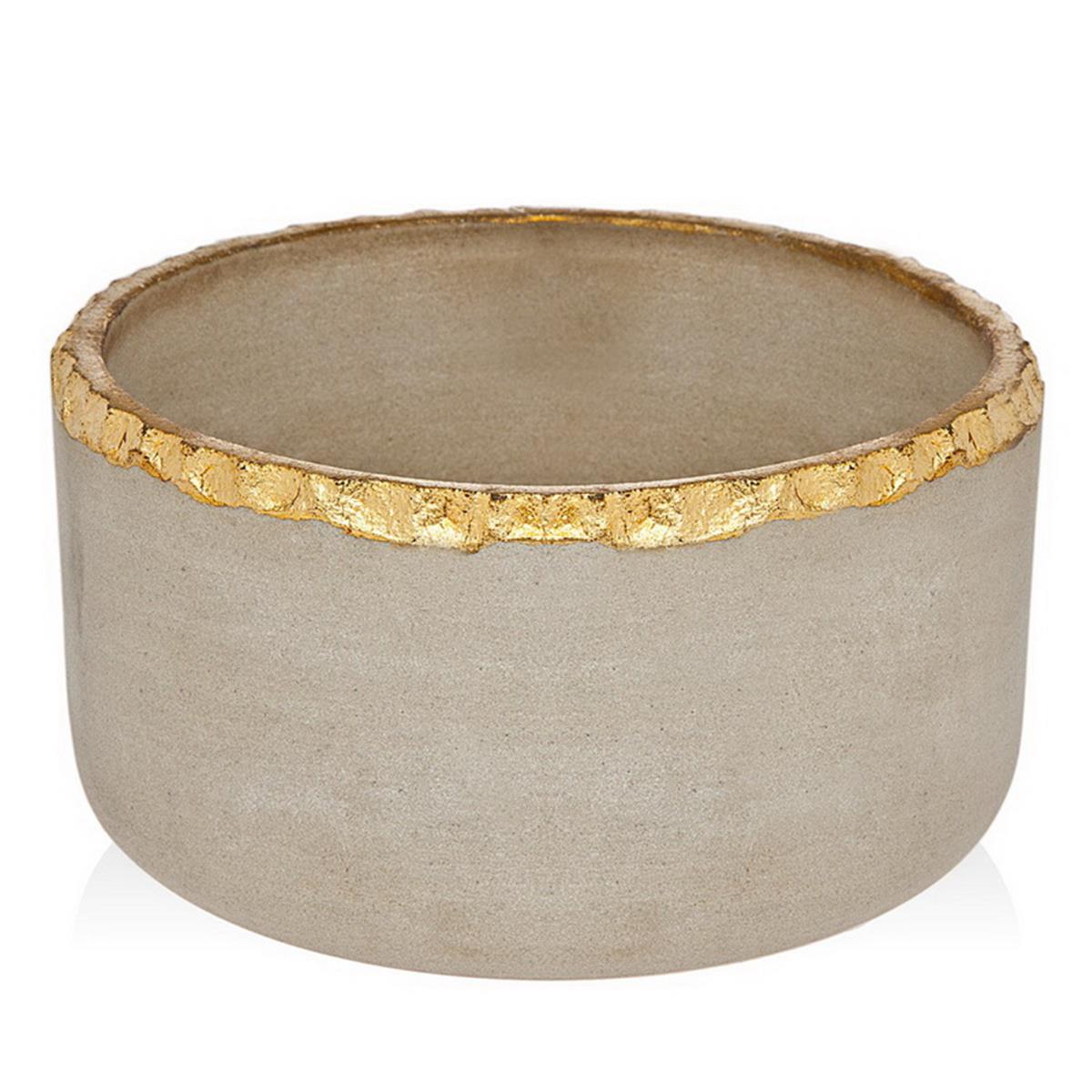 Stone Bowl Gold Edge