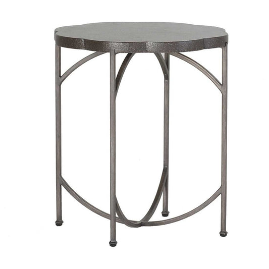 Gillian Iron Outdoor End Table-Slate Grey