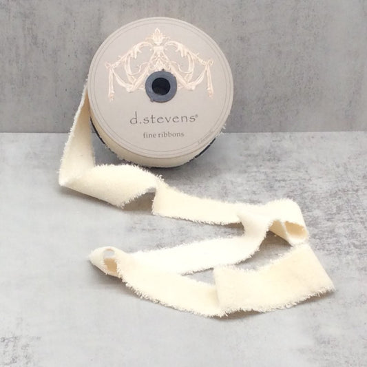 Faux Velvet Ivory 1.5" Ribbon