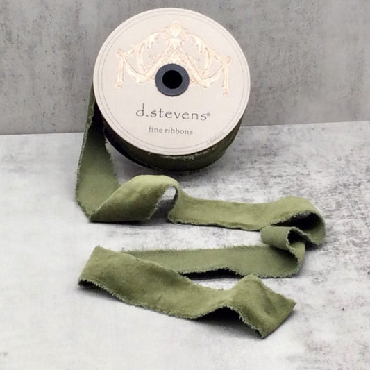 Faux Velvet Olive 1.5" Ribbon