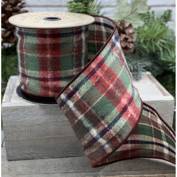 Faux Wool Plaid 4" Ribbon