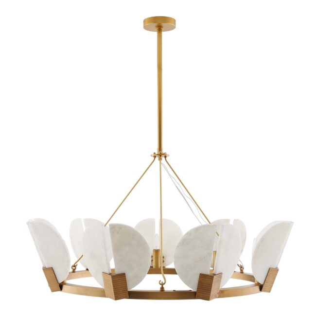 Sierra Chandelier brass/alabaster