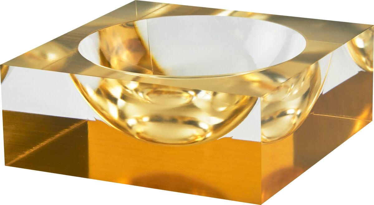 Lucite Bowl Gold