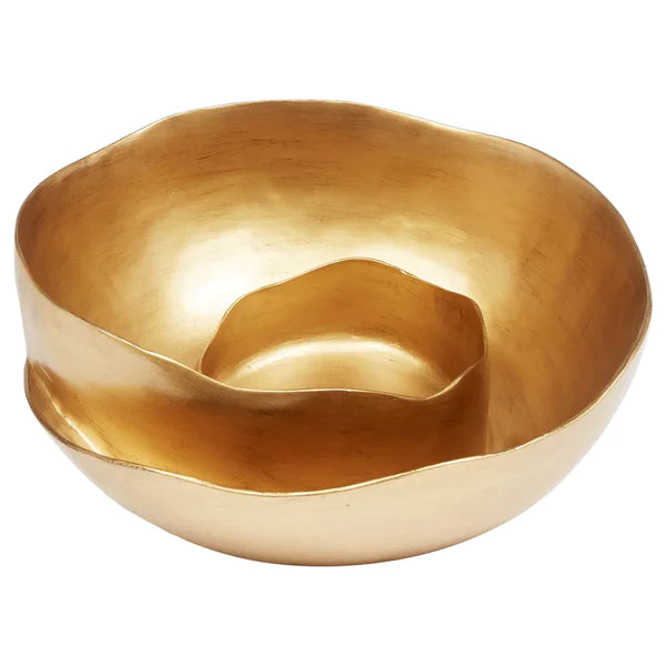 Knox Decorative Gold Leaf Swirl Bowl