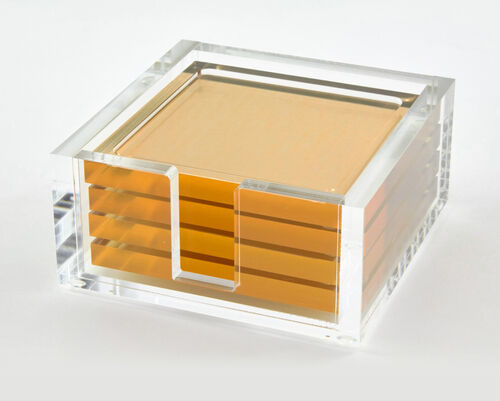 Lucite Coaster Gold Set