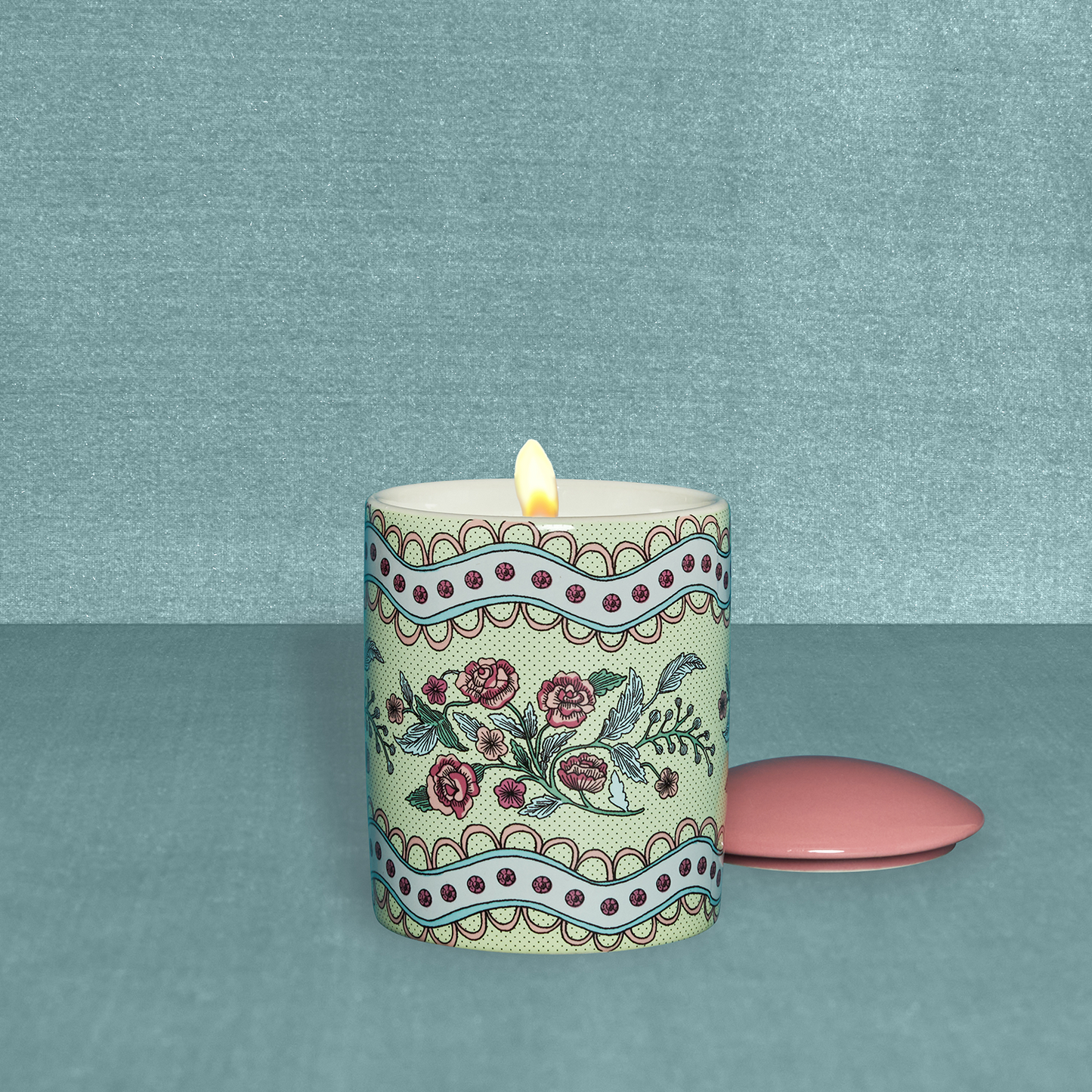 La Roseraie Large Ceramic Jar Candle