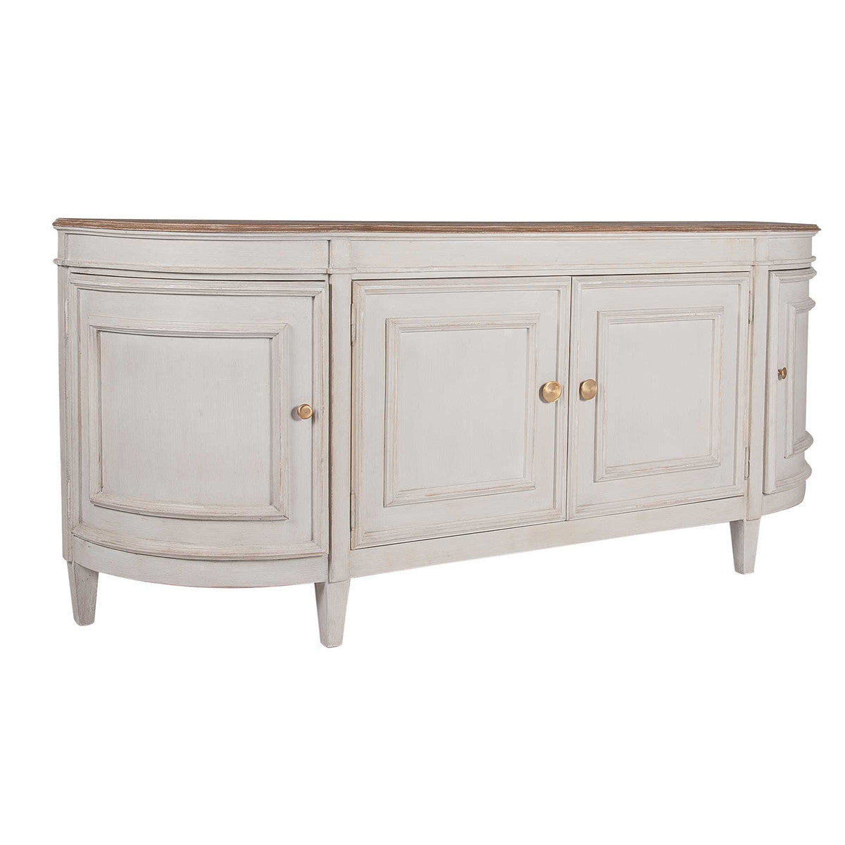 Claude Bow Front Sideboard,White
