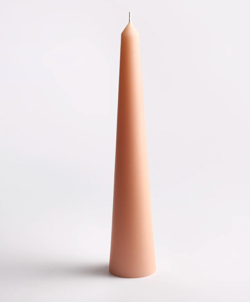 Tower Beeswax candle 13.5 Blush