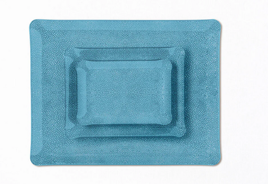 Shagreen Jewelry tray Turquoise